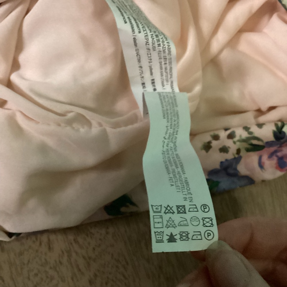 Zara Pink Floral Backless Halter Mini Dress Size Medium NWT - Picture 9 of 14